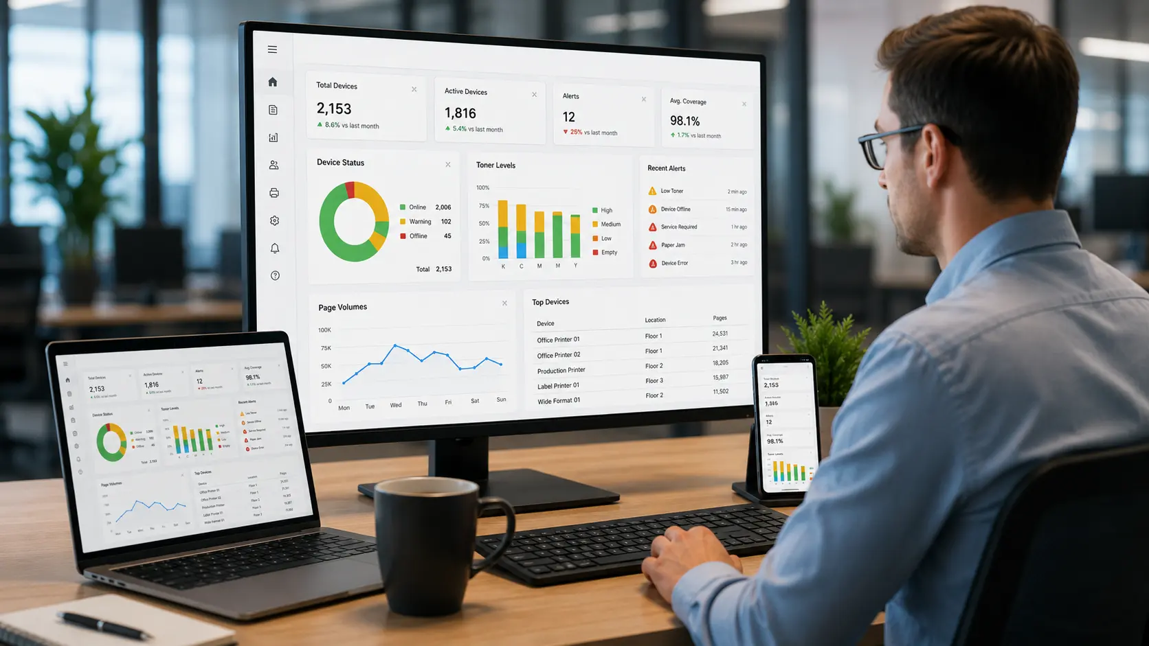 Managed print services for South West organisations, including print-estate assessment, remote meter monitoring, proactive toner delivery and ongoing support.