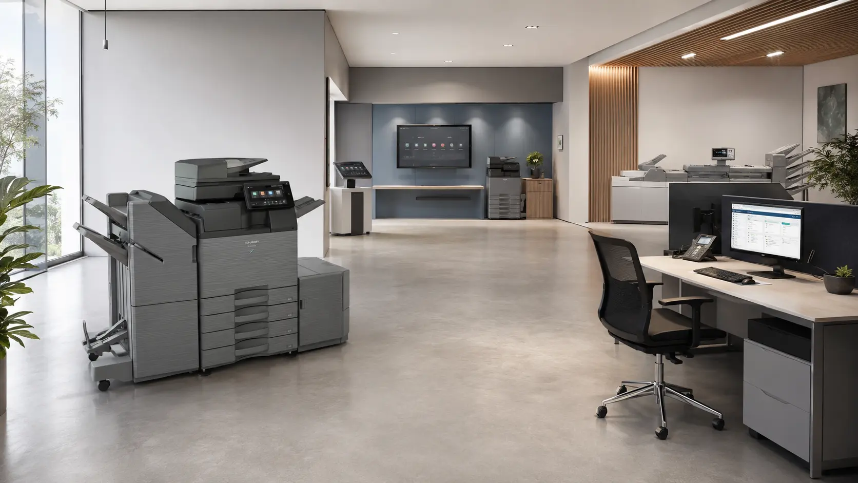 Illustrated overview of Phoenix Digital Systems South West print, software and display services.